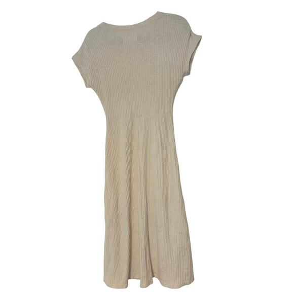 Everlane The Rib Knit Cap Sleeve Midi Dress In Bone Size XXS - Picture 7 of 8